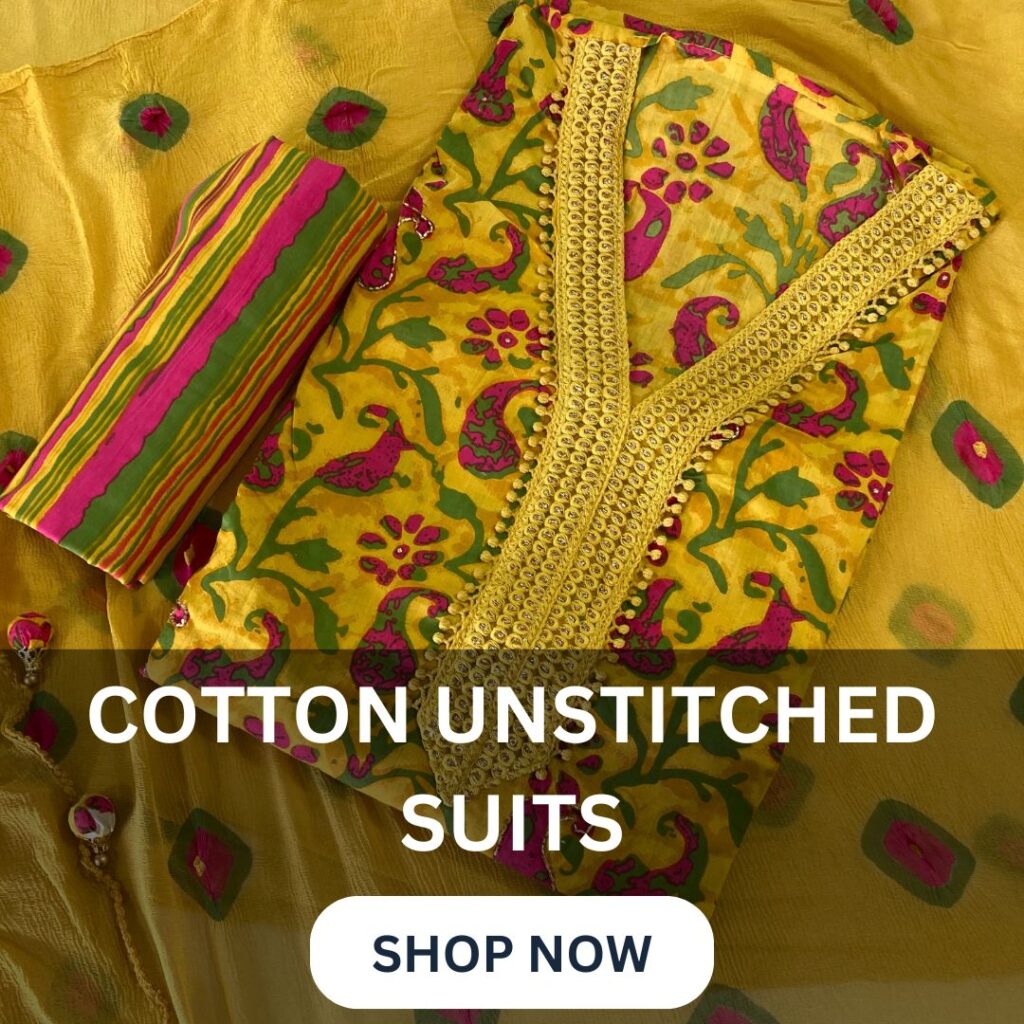 cotton unstitched suits