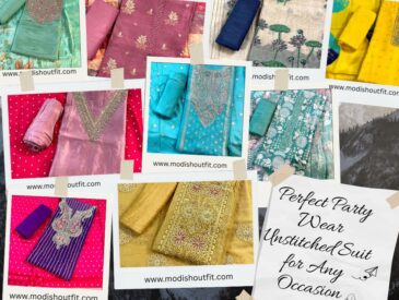unstitched party wear suits for women