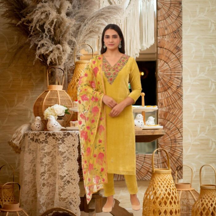 designer unstitched suits for women