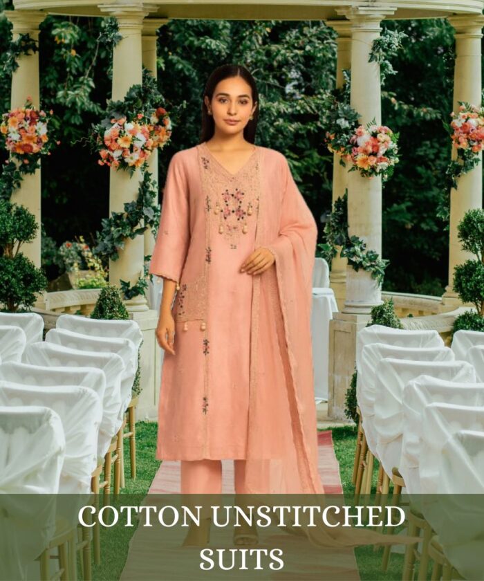 cotton unstitched suits online for women