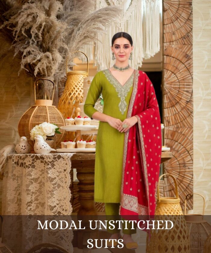 modal unstitched suits online for women