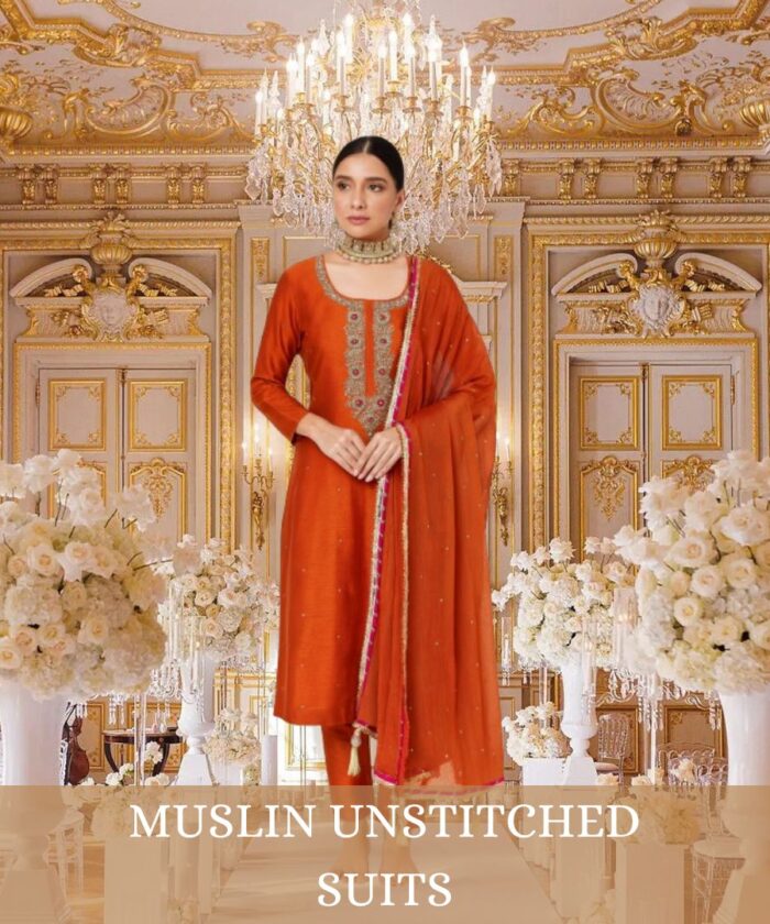 muslin unstitched suits online for women